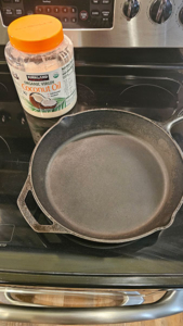 Iron skillet and coconut oil